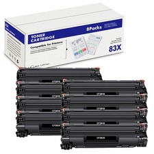 8x Black CF283X Toner Cartridge For HP 83X LaserJet Pro M201dw M202dw MFP M225dw picture