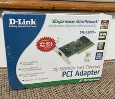Genuine D-Link DFE-530 TX+ 10/100 Mbps Fast Ethernet Desktop PCI Adapter. New picture