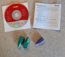 Genuine Microsoft PS/2 Male to USB Female Adapters PS2 IntelliPoint CD Win/Mac picture