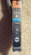 Genuine Canon CLI-8C Ink Cartridge - Cyan - Original Sealed Wrap picture