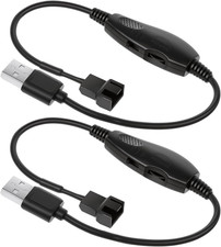 2-Pack USB 5V to 12V 4 Pin Fan Speed Adapter USB to Fan Adapter picture