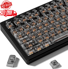 Black Transparent Keycap Set for 60% 65% 100% Mechanical Keyboards SHIPS FREE picture