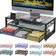 Computer Monitor Stand Riser, Desk Organizers and Accessories with Drawer picture