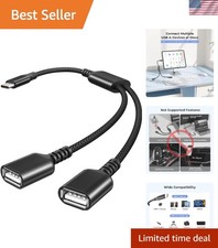 3.3FT USB C to Dual USB Adapter - Connect & Charge Multiple Devices Effortlessly picture