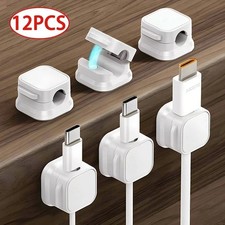 Magnetic Cable Holder Clips Adhesive Wire Organizer Home Office Desk picture