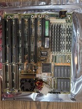 VINTAGE BIOSTAR MB-1433 486 AT MOTHERBOARD WITH DX2-66 CPU 8MB RAM VLB NO BATT picture