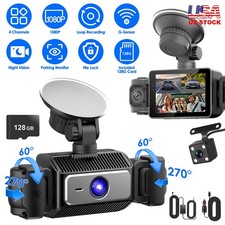 4 Channel Car Dash Cam With 128G MMC Card 1080P Front 720P Left Right 480P Rear  picture