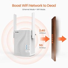 WHITE - TENDA AC1200 WIFI RANGE EXTENDER, WIFI REPEATER WIRELESS SIGNAL BOOSTER, picture