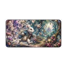 White Rabbit Desk Mat | Alice-in-Wonderland Mousepad picture