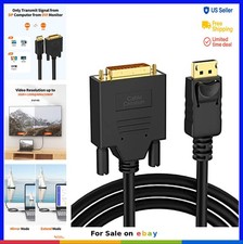 Active DisplayPort to DVI Cable 6FT 1080P Male to Male Gold Plated for Monitor picture