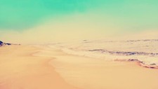 Landscape sea beach foam overexposed outdoors Custom Gaming Mat Desk picture
