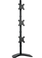 Triple Vertical LCD Monitor Height Adjustable Desk Mount Stand for 3 Screens ... picture