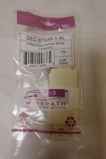 (LOT OF 5) Wirepath 1-Port Single Port Decorative Strap (Almond) DEC-STRAP-1-AL picture