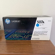 HP 507A Cyan LaserJet Toner Ink Cartridge CE401A Genuine New Sealed picture