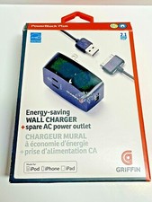 Griffin PowerBlock Plus Wall Charger w/ 30Pin Cable for iPod Classic iPhone 4 4S picture