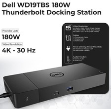 BRAND NEW - Dell WD19TBS Thunderbolt Docking Station with 180W AC Power Adapter picture
