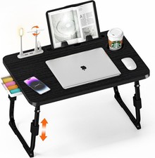 Laptop Tray Lap Desk Stand Folding Bed Table Notebook Tray Cup Slot Adjustable picture