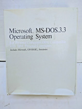 Vintage Microsoft MS-DOS 3.3 Operating System Box Set Sealed GW-BASIC 1987 PC picture