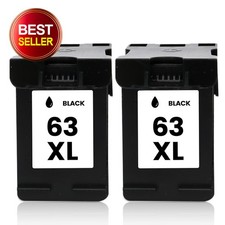 2PK 63XL Black Ink Cartridge for HP Deskjet 1110 1112 2130 2131 2132 Printers picture