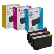 For Lexmark 100XL Set of 3 HY Ink Cartridges:  1 each of Cyan Magenta and Yellow picture