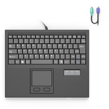 E-SDS Wired Machine Keyboard with Touchpad Portable Compact - PS/2 Interface picture
