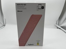 LOGITECH KEYS TO GO SUPER SLIM SUPER LIGHT BLUETOOTH KEYBOARD BLUSH PINK NEW picture