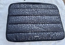 Vandel ‘Puffer’ Computer Case, 13” X 10”, Black Leopard Print, NWOT picture