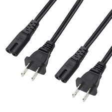 VSEER Power Cord 6 Feet Black 2 Pack picture