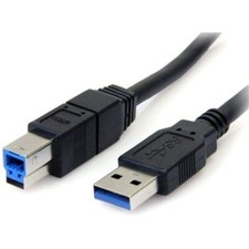 StarTech USB3SAB10BK 10 ft Black SuperSpeed USB 3.0 Cable A to B - M/M picture