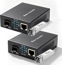 Two Gigabit Convertors with 1.25G/s Fiber to RJ45 Convertot Transceivers picture