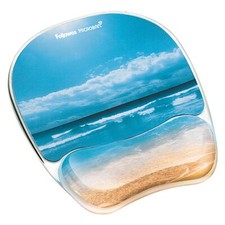 Sandy Beach Photo Gel Mouse Pad with Wrist Rest and Microban Protection picture
