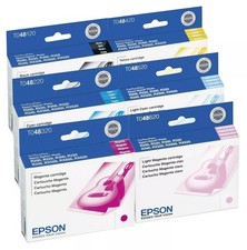 SET of 6 New Genuine SEALED Epson 48 Cyan Magenta Yellow Inkjets 2016-2023 picture