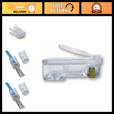 EZ-RJ45 Cat6 Connectors for Ethernet Cable Termination - 50 Pack, Easy Install picture