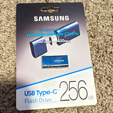 Samsung 256GB USB-C Flash Drive Blue Waterproof Shockproof 400MB/s Read picture