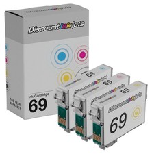 3PK T069 Reman COLOR Ink Cartridge for Epson T0691 Workforce N10 N11 NX100 NX110 picture