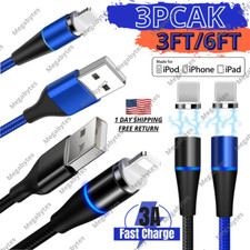 For iPhone 14 13 12 11 Pro Max 8 7 USB Magnetic Charger Cable Fast Charging Line picture