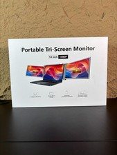 YUTOO 14 in 1080P Portable Tri-Screen Laptop Monitor Extender Dual Screens picture