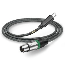J&D USB C to XLR Microphone Audio Cable for Recording, 6.6 Feet, Blue picture