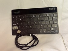 INFILAND Slim Wireless Tablet Keyboard Black Portable QWERTY Built-In Battery picture