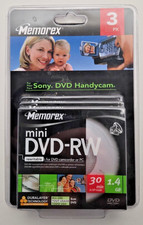 Memorex 3 Pack Sony DVD Handycam Mini DVD-RW 1.4 GB - NEW Sealed  picture