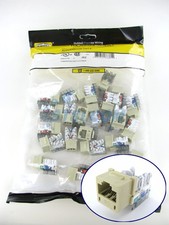 Hubbell HXJ6EI24 XCelerator Cat6 Jack, Ivory 24-Pack ~STSI picture