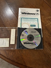 Vintage legacy Microsoft Windows 95 disc and user manual, untested estate find picture