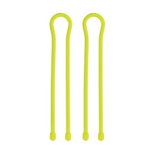 Reusable Rubber Twist Ties 18 Inch Neon Yellow Flexible Wire Organizers 2 Pack picture