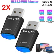 2Pcs USB WiFi 6 Adapter 802.11ax 900Mbps Dual Band 5Ghz Wireless Network Dongle picture