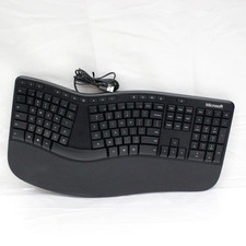 Microsoft Ergonomic Keyboard Wired USB Model 1878 LXM-00001 MINT No Box picture