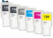 730 Ink Cartridges 300ML 6-Pack P2V68A P2V69A P2V70A P2V71A P2V72A P2V73A 730 picture