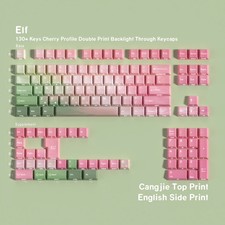 Jaycomia PBT Keycaps 131 Keys Cherry Profile Side-lit Multi-Language Mechanical picture