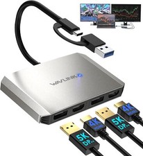 DisplayLink Dual 4K@60Hz Monitor Hub USB 3.0/USB C Adapter for Windows and M1/M2 picture