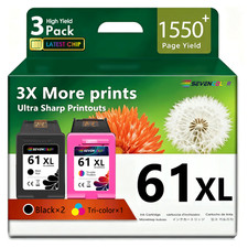 61XL Ink Cartridge(3Pack, 2 Black / 1 Tri-Color) | High Yield & Vivid Combo Pack picture
