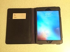 JACK SPADE New York Genuine Black Leather iPad Mini Case picture